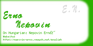 erno nepovin business card